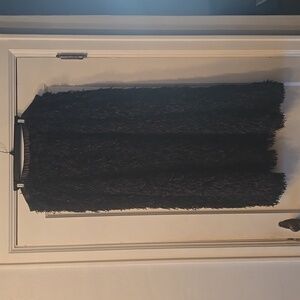 Anthro Sunday in Brooklyn Chantal Feathered Maxi Skirt Boa Raven Black